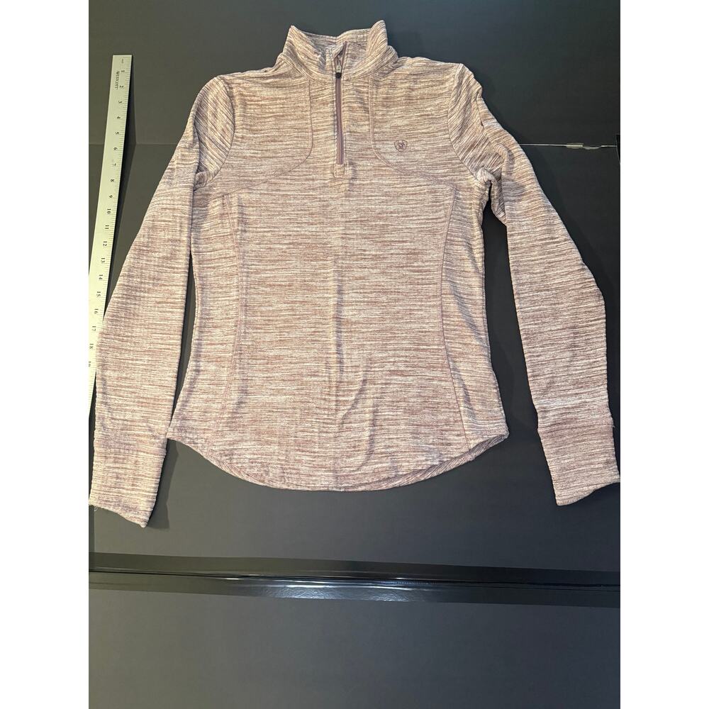 Ariat Tek Women’s M/M Maroon Heather 1/4 Zip Pullover Athletic Top